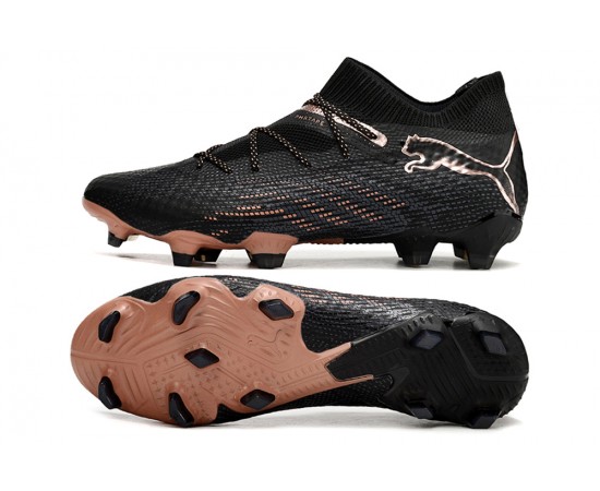 Puma Future 7 Ultimate FG-AG Black Brown Low Soccer Cleats For Men