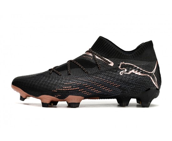 Puma Future 7 Ultimate FG-AG Black Brown Low Soccer Cleats For Men