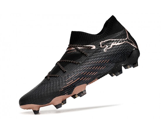 Puma Future 7 Ultimate FG-AG Black Brown Low Soccer Cleats For Men