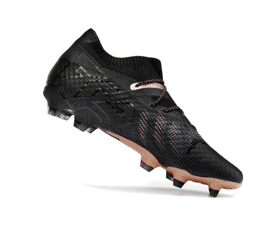 Puma Future 7 Ultimate FG-AG Black Brown Low Soccer Cleats For Men