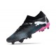 Puma Future 7 Ultimate FG-AG Black Pink White Low Soccer Cleats For Men