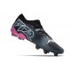 Puma Future 7 Ultimate FG-AG Black Pink White Low Soccer Cleats For Men