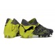 Puma Future 7 Ultimate FG-AG Black Yellow Green Low Soccer Cleats For Men