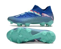 Puma Future 7 Ultimate FG-AG Blue Ltblue Low Soccer Cleats For Men