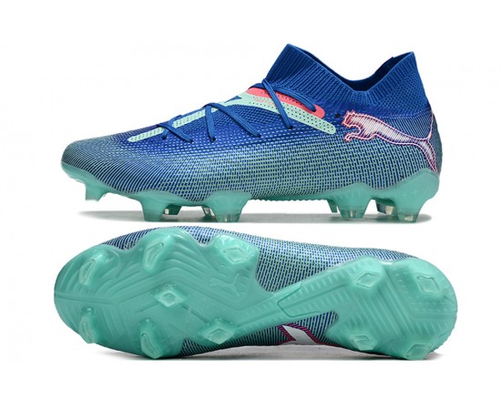 Puma Future 7 Ultimate FG-AG Blue Ltblue Low Soccer Cleats For Men