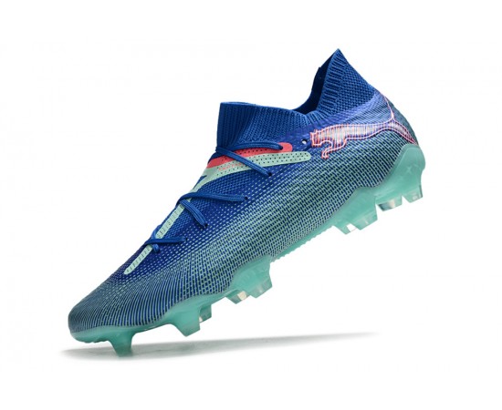 Puma Future 7 Ultimate FG-AG Blue Ltblue Low Soccer Cleats For Men