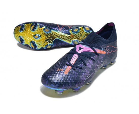 Puma Future 7 Ultimate FG-AG Deep Blue Purple Low Soccer Cleats For Men