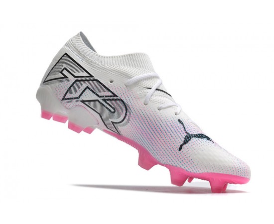 Puma Future 7 Ultimate FG-AG Pink White And Black Low Soccer Cleats For Men