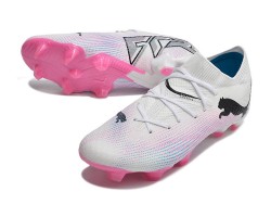 Puma Future 7 Ultimate FG-AG Pink White And Black Low Soccer Cleats For Men