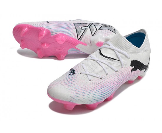 Puma Future 7 Ultimate FG-AG Pink White And Black Low Soccer Cleats For Men