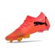 Puma Future 7 Ultimate FG-AG Red Black Low Soccer Cleats For Men