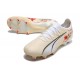 Puma Ultra Ultimate FG Beige White Black Low Soccer Cleats For Men