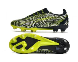 Puma Ultra Ultimate FG Black Green Grey Low Soccer Cleats For Men