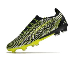 Puma Ultra Ultimate FG Black Green Grey Low Soccer Cleats For Men