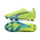 Puma Ultra Ultimate FG Green Yellow Ltblue Low Soccer Cleats For Men