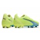 Puma Ultra Ultimate FG Green Yellow Ltblue Low Soccer Cleats For Men