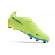 Puma Ultra Ultimate FG Green Yellow Ltblue Low Soccer Cleats For Men