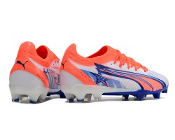 Puma Ultra Ultimate FG Orange Deep Blue Low Soccer Cleats For Men