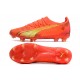 Puma Ultra Ultimate FG Orange Yellow Black Low Soccer Cleats For Men