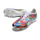 Puma Ultra Ultimate FG White Black Red Low Soccer Cleats For Men