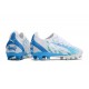 Puma Ultra Ultimate FG White Blue Low Soccer Cleats For Men