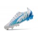 Puma Ultra Ultimate FG White Blue Low Soccer Cleats For Men